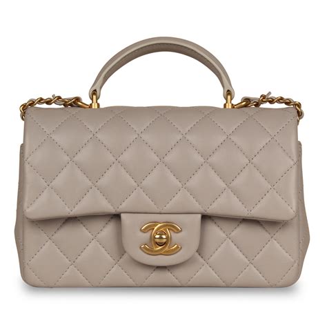 chanel classic mini grey|Chanel classic mini flap price.